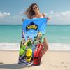Personalized Sonic Adventure Beach Towel Microfiber Beach Towel Thin Absorbent for Beach Swimming Yoga Bath Sports. 091086
