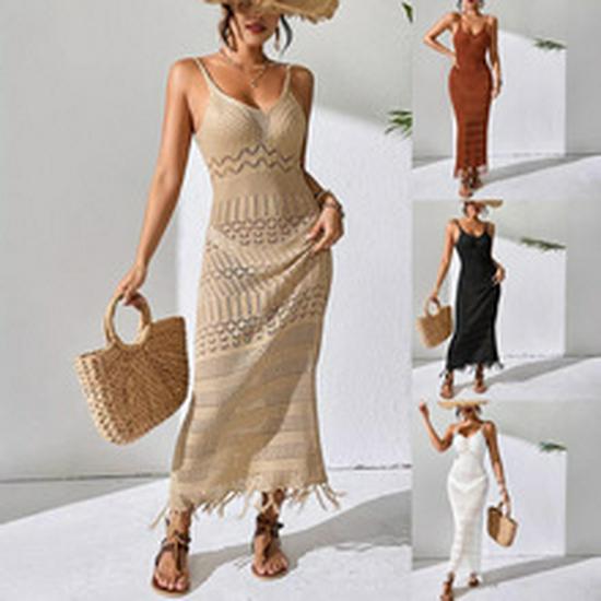 Trendy 2025 Women's Leopard & Butterfly Print Spaghetti Strap V-Neck Maxi Dress