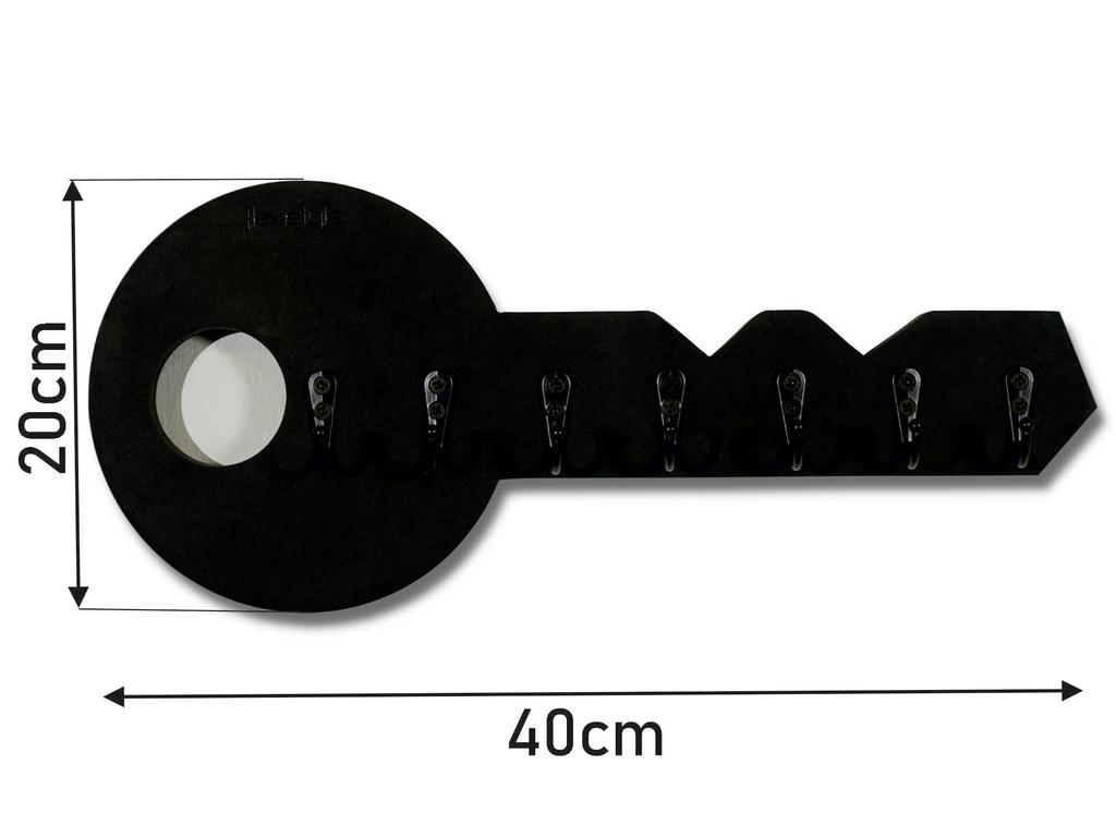 Wooden Key Hanger Key Black