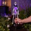 Outdoor Halloween Decorations 2Pcs Solar Skeleton Yard Stake, LED Garden Lights, Waterproof Glowing Skull Stakes Realistic Figurines for
