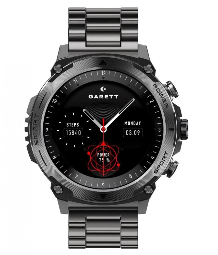 SMARTWATCH GARETT ATOM BLACK STEEL