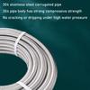 304 Stainless Steel Corrugated Pipe, 16/16.8/20/25mm Water Heater Hose, Hard Corrugated Coil For Hot And Cold Water Inlet And Ou