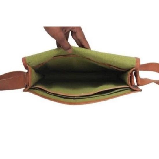 Men's Leather Vintage Laptop Bag Messenger Carry In Hand Briefcase Satchel