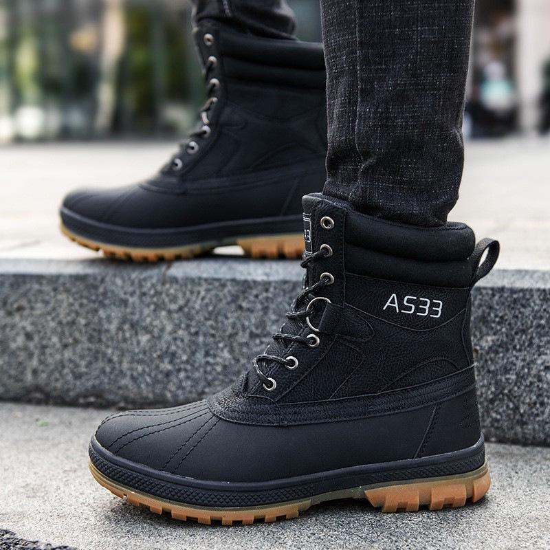 Men's Thickened Warm Outdoor Hiking & Mountaineering Boots - New Style Plus Velvet Military Design.