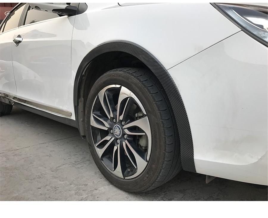 2 X Carbon Fiber Color 5.5cm/1.5M Widening Car Wheel Eyebrow Trim Protector Lips