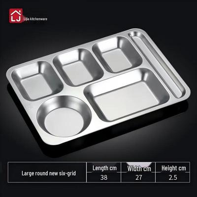 LIJIA FITMENT Stainless Steel Compartmentalized Meal Tray