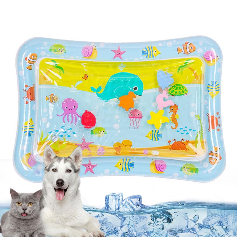 Sensory Water Play Mat For Cats Thickened Water Sensory Pad For KidsInteractive Play Inflatable Water Mat For Cat And Dog Water