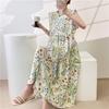 Halat elegant din bumbac și mătase cu mânecă scurtă pentru femei – Perfect pentru vară și toamnă, Stilat pentru casă sau vacanță, Rochie maxi versatilă pentru exterior