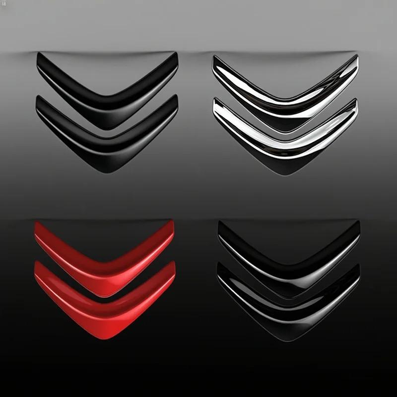 10,2*8,6cm Metallemblem für Citroën C4 C3 C5 C1 DS3 DS5 DS4 Picasso Vorne Hinten Logo Plakette OEM Stil Ersatz Glänzend Schwarz