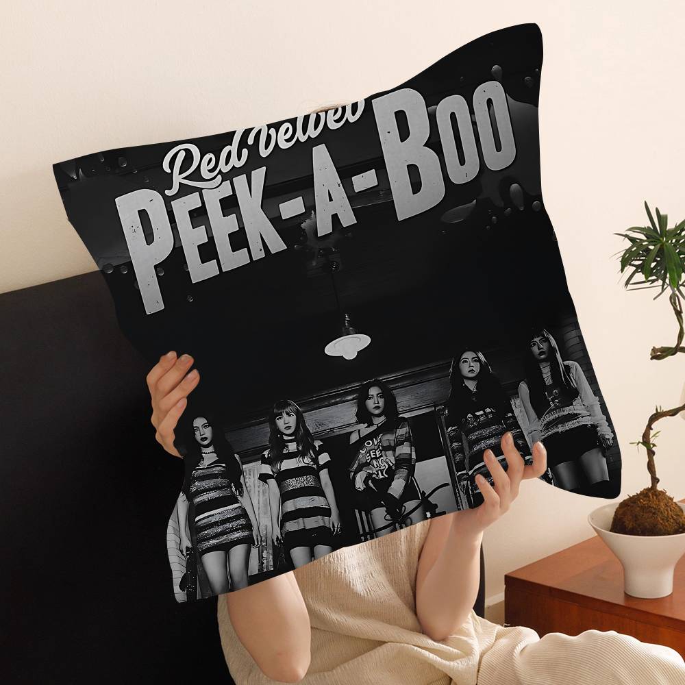 Popular Kpop Style R-Red V-Velvet Pillow Cover Sofa Cushion Cover Home Room Decoration Children Gift