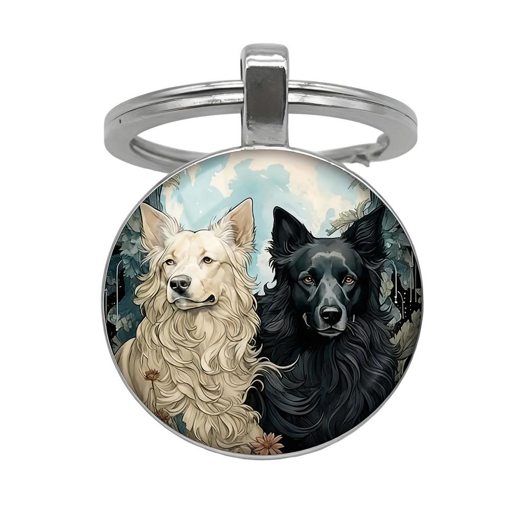 Classic Dog Keychain Alloy Retro Style Gift For Friends And Family