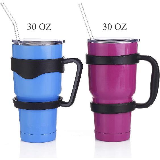 ALINK Skinny Clear Glass Straws, 10.5" x 7 mm Long Reble Drinking Straws for 30 oz 20 oz RTIC/YETI Stanley Tumblers, Mason Jars, Pack of 8 with 2