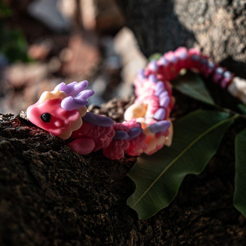 Home Office Drachenmodell Spielzeug Bewegliche Gelenke Drachen Actionfigur 3D-gedruckter Drache Schreibtischornament