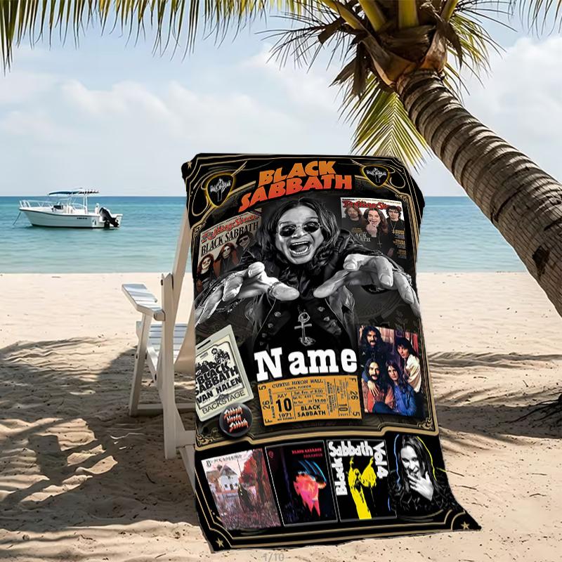Customizable Personalized Beach Towels Rock Ozzy Osbourne Themed designs.Suitable for the Beach, Yoga, Sports;ideal As Beach Accessories