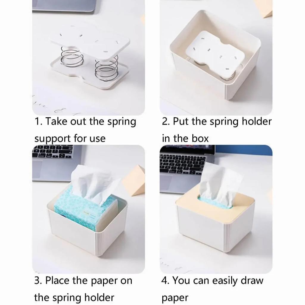 Kreativer Federhalter Taschentuchbox Küchenorganizer Automatischer Hub-Ladehalter Auto