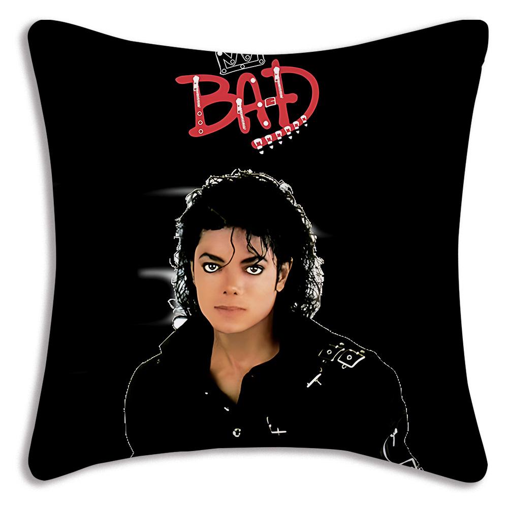 Custom Super Star Michael Jackson Pillow Covers Cartoon Sofa Decorative Home Doublesided Printing Short Plush Cute Cushion Cover