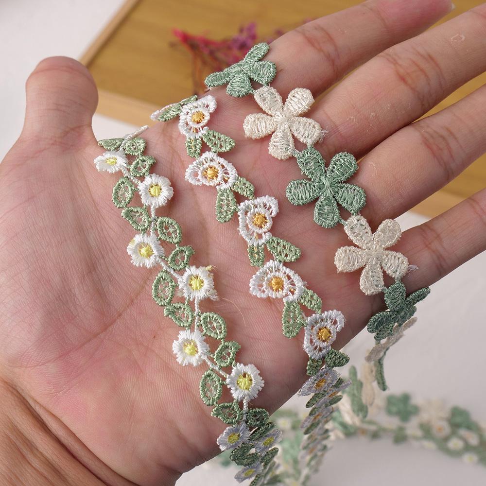 Flower Embroidered Lace Trim Ribbon For Crafts Dress Cheongsam Decoration Scrapbook DIY Materials Needlework Sewing Accessories