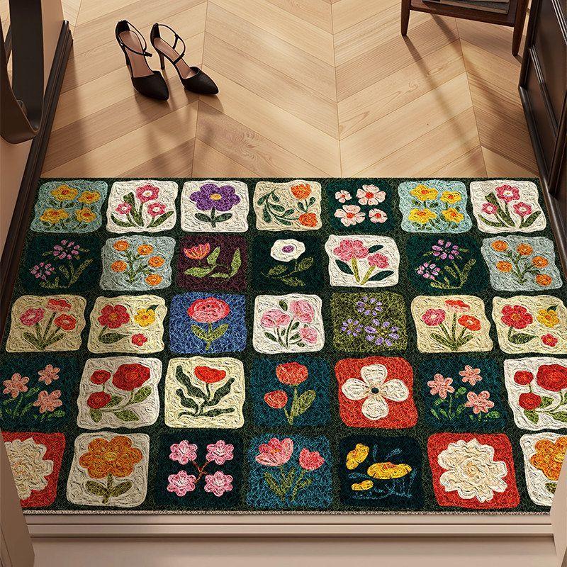 Luxury Entryway Doormat: Loop-Pile Doormat for Scraping Off Mud and Dirt, Non-Slip Entryway Mat, Customizable 45*70cm
