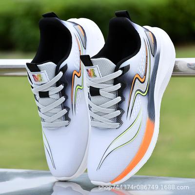 Ultra-light Soft-soled Running Shoes, Spring and Autumn Leather Waterproof Sports and Leisure Shoes, Breathable and Lightweight