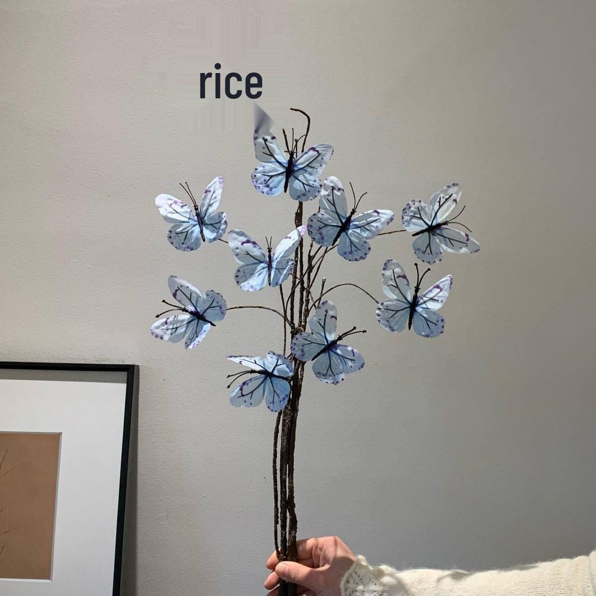 

Butterfly Simulation Chinese Style Artificial Flower Arrangement for Living Room, Café, Homestay Table Decoration