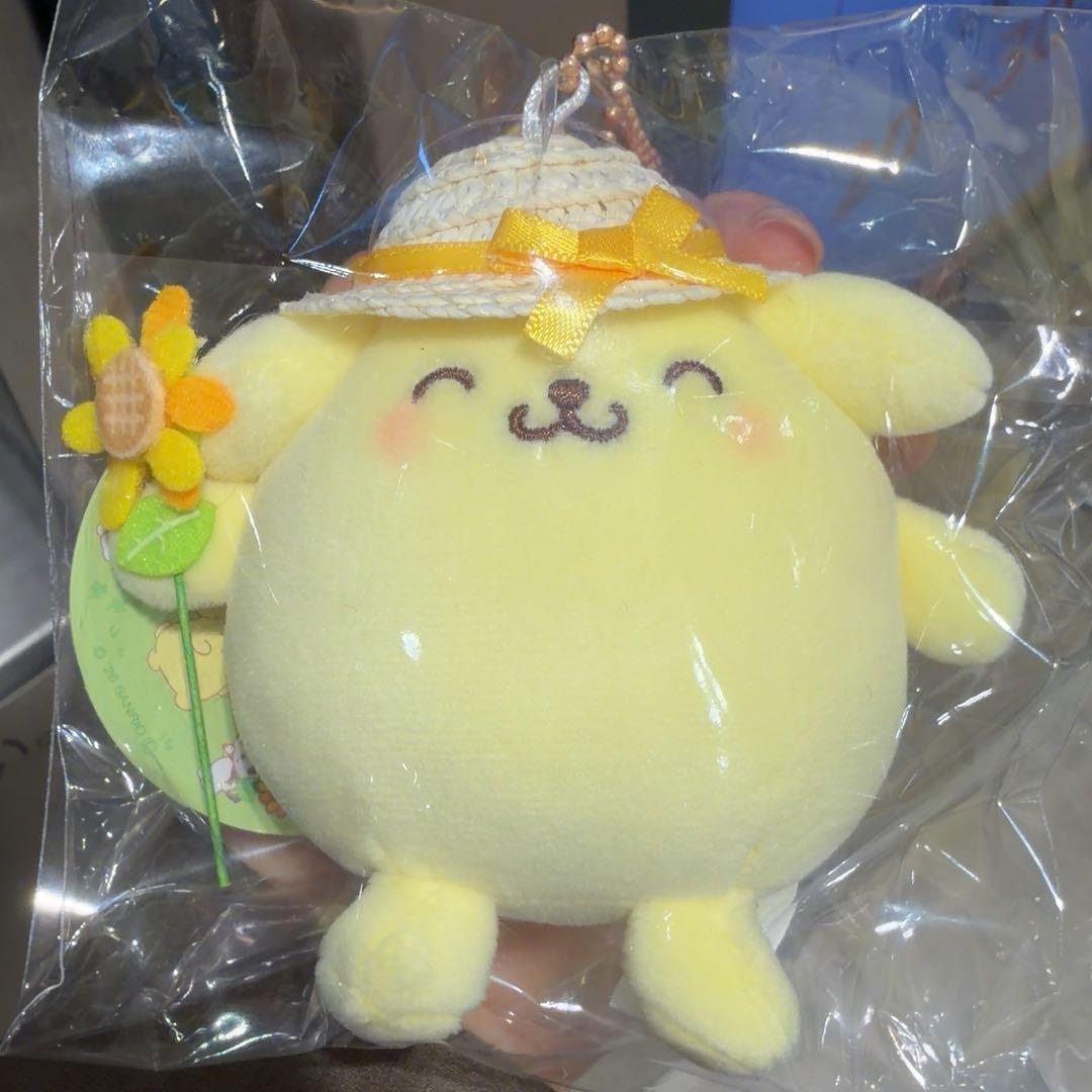 Sanrio Poka Himawari Munyugurumi Mascot Pom Purin