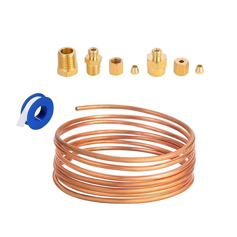 Pressure Gauge Tubing Kit 72'' High Performance High Temperature Ductility Heat Resisting Accessories for Professional Repair