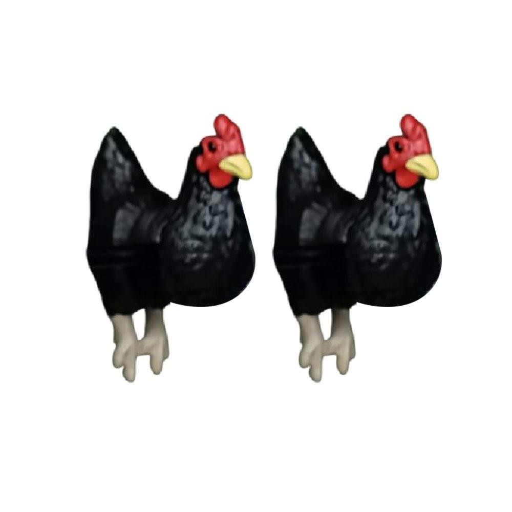 Orecchini Pollo Divertenti Fatti a Mano Gioielli Animali da Fattoria Orecchini Pollo Leggeri Dipinti a Mano Orecchini Eleganti Retrò Regali Divertenti