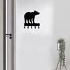 Bear #01 Key Rack Hanger - 6 Inch Wide Metal Wall Art Metal Wall Art Bear Key Hanger Six Inch One