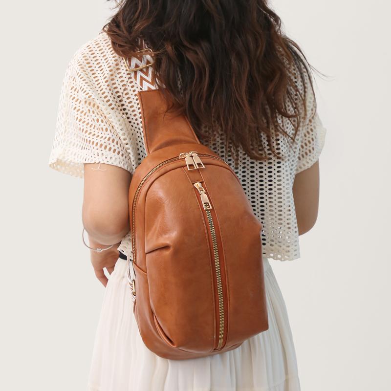 Vintage Chest Bag Women's Crossbody Bag Large Capacity Shoulder Bag