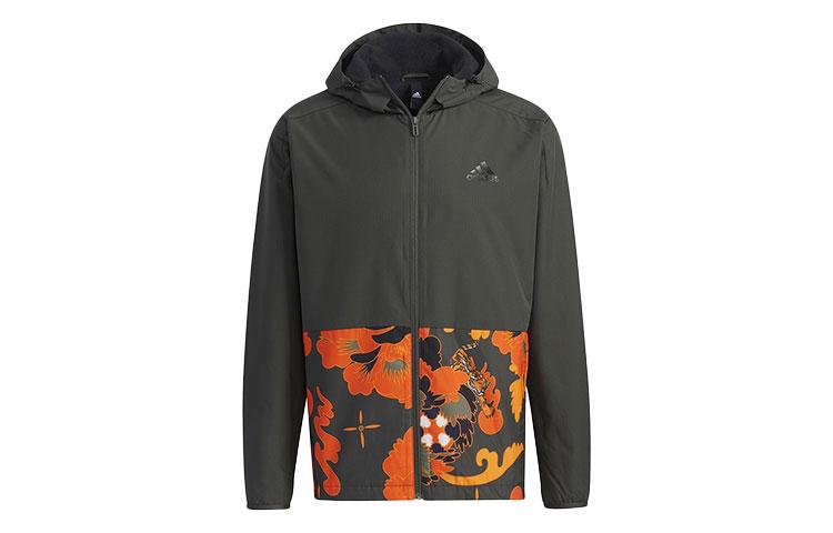 Adidas Jackets Men s Dark Green Multicolor Hooded Thickened Other GT6485 M