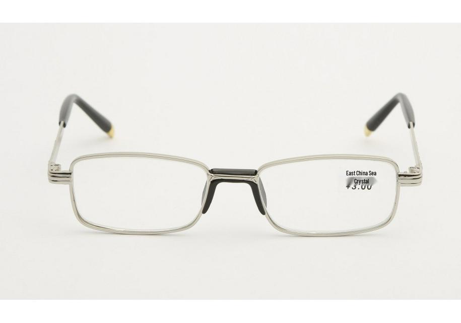 

Unisex Crystal Metal Glass Reading Glasses - Style 808 Silver Frame 250°