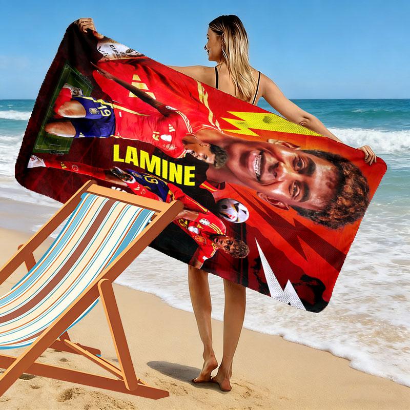 Lamine Yamal Dream Strandtuch, Großes Weiches Schnelltrocknendes Handtuch für Strand Camping Schwimmen