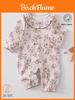 Barboteuse en Coton pour Bébé avec Bordure en Dentelle pour Nouveau-nés et Bébés Sécuritaire pour le Printemps et l'Automne