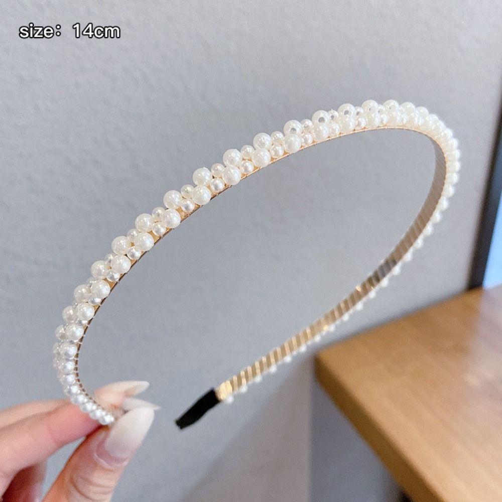 Alloy Pearl Hairband Versatile Headpiece High Quality Hair Hoops