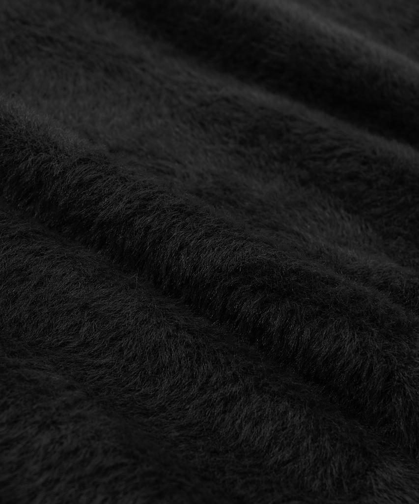 VASTIC Hairy Reverse V-Neck Knit_Black