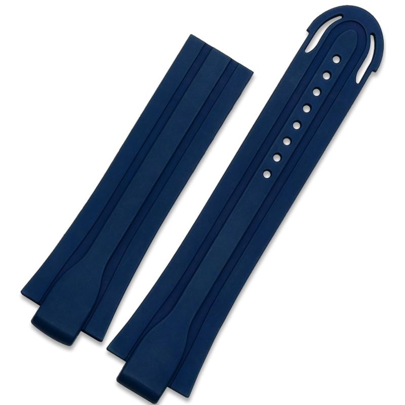 High Quality fluoro rubber Waterproof Watchband 24-12mm For Oris 7740 7730 Sports Watch Strap men Stainless Steel Folding Clasp