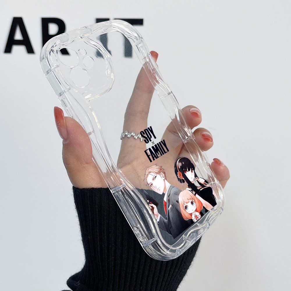 Samsung Galaxy A23 A25 für iPhone 15 Xiaomi Poco X5 Redmi 12c Huawei Honor 90 Handyhüllen NY17 Spy X Family Anime exklusive Creme Muster Soft Case