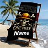 Custom Name Personalized One Piece Print Beach Towel, for Trip Camping Beach Party Home Decor, Birthday Gift for Family & Friends
