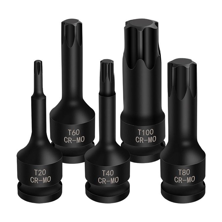 T20-T60 Torx Hex Bits & Socket Set with Pneumatic Wrench Tool