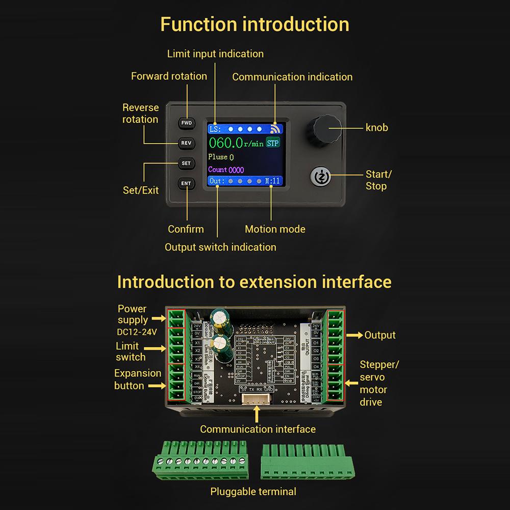 Digital Stepper Motor Driver Controller Module Pulse Forward and Reverse Speed Regulator Meter