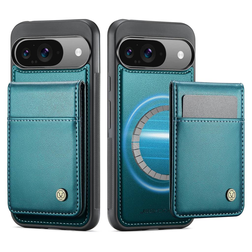 Magnetic 2 In 1 Detachable for Google Pixel 9 Pro XL/9 Pro/9A Wallet Case with Card Holder, Magnetic Flip Kickstand Credit Slots