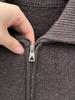 Hengyuanxiang Men's High-End Wool Lapel Zipper Sweater - 2025 Autumn/Winter Thick Knitwear