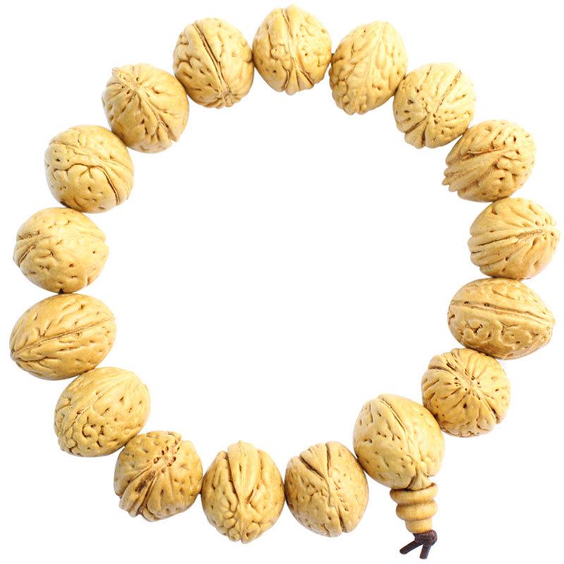 Phoenix Eye Bodhi Seed Peach Pit Rosary Beads Bracelet for Men and Women
