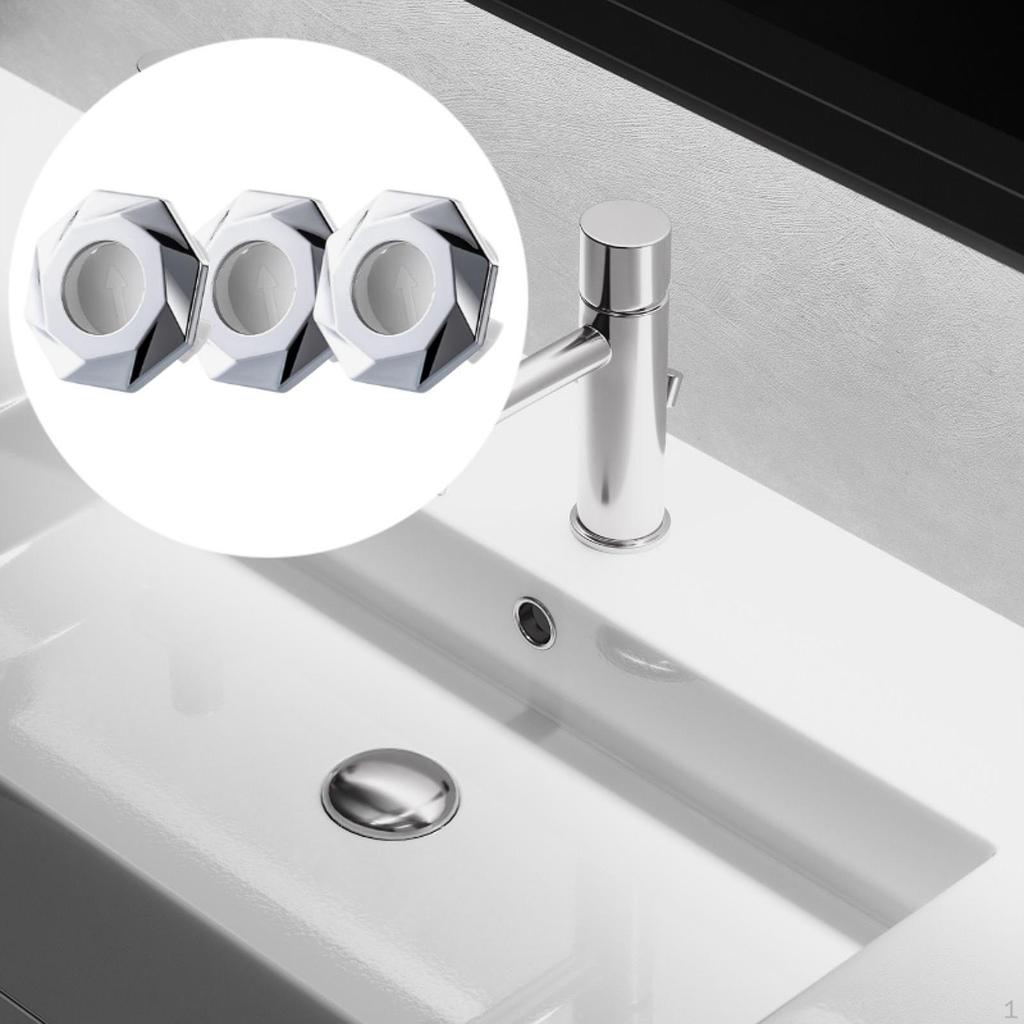 3 Pieces Sink Overflow Cover Basin Trim Practical Creative Remplacement Round Caps Insert in Hole