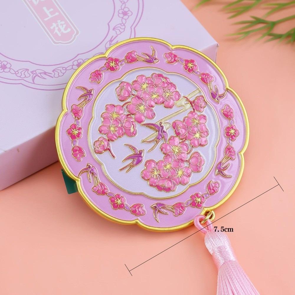 Portable Makeup Mirror Relief Design Cosmetic Mirror Exquisite Handheld Mirror  Tourist Souvenirs