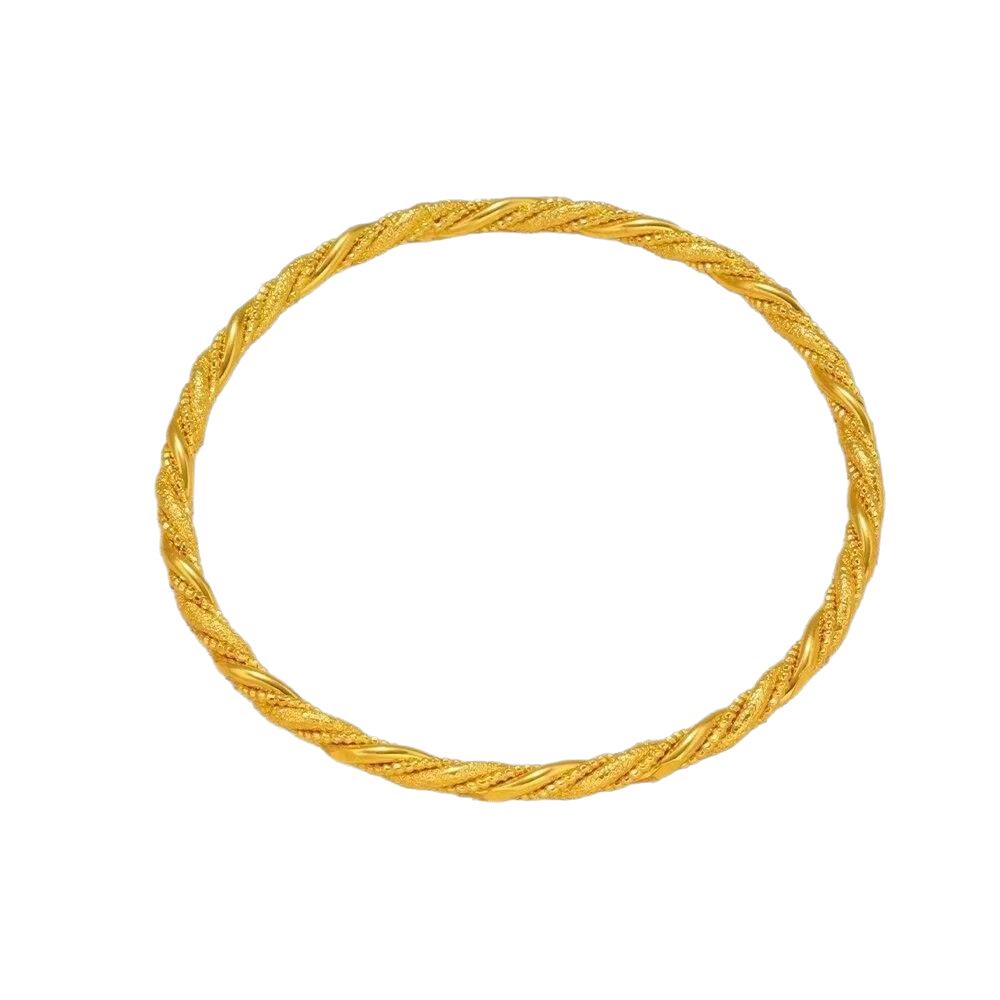 Gold Cable Knit Bangle - 2025 Autumn Collection: Perfect Gift for Her