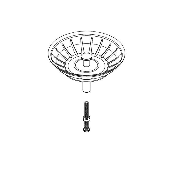 Waste Fitting - GROHE - Grid Strainer for Sink - Stainless Steel - Grid Type - Interior
