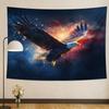 Eagle Sky Galaxy Landscape Tapestry, Polyester Nature Aesthetic Wall Hanging, Bedroom Dorm Room Home Decor, Gift