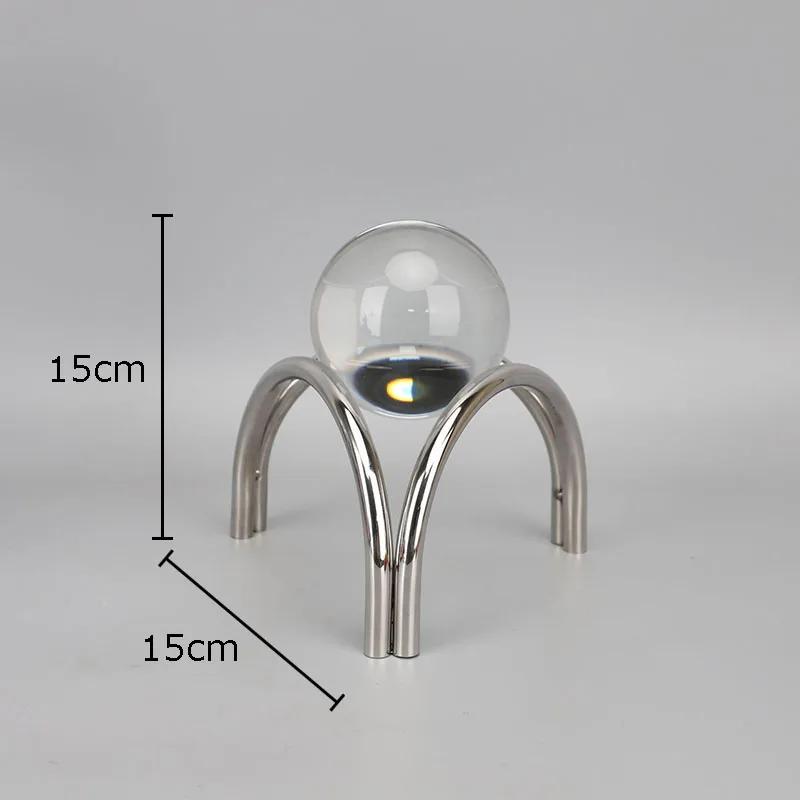 

Triangle Bracket Crystal Ball Abstract Artwork Transparent Ball Ornaments Desk Decoration Sphericity Crafts Modern Home Decor