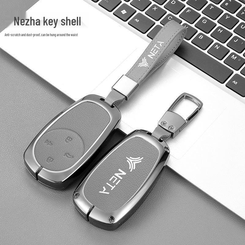 Nezha's GT Key Case for Men & Women - V22 Model Luxury Car Protective Shell with Strap and Buckle.